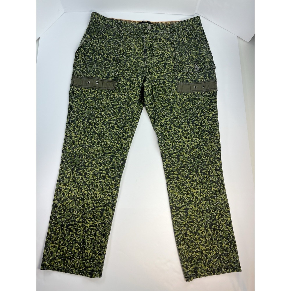 LRG Lifted Research Group Men's 42x32 Green Camo Cargo Pants Skate Streetwear
